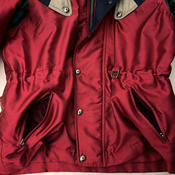 Descente Vintage Ski Winter Red Blue Green Retro Snowboard Jacket - Picture 14 of 17